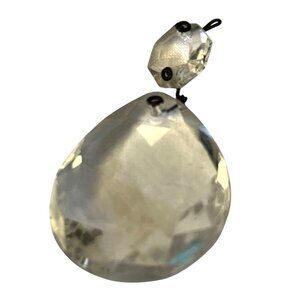 Crystal Faceted Teardrop Pendant For Chandeliers Or Home Decor VTG MCM